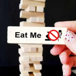 Alternative view of Date Night Block Tower Game
